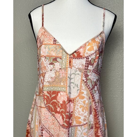 Zimmermann Womens Babydoll floral Patchwork slip Midi-Maxi dress size 2/ US 8 - Picture 2 of 16